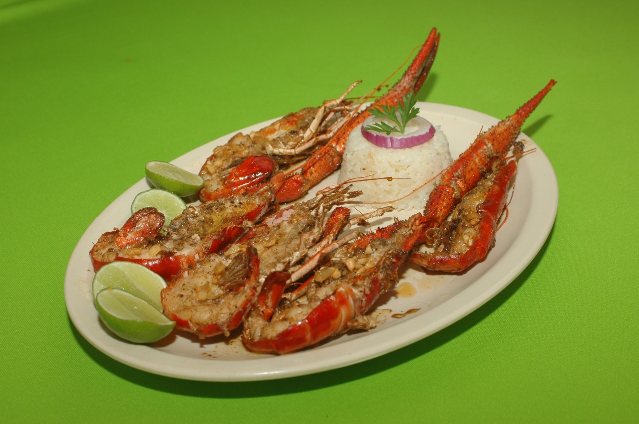 Langostinos al mojo de ajo